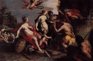 The Judgement Of Paris With Cupid, Mercury And Cherubs