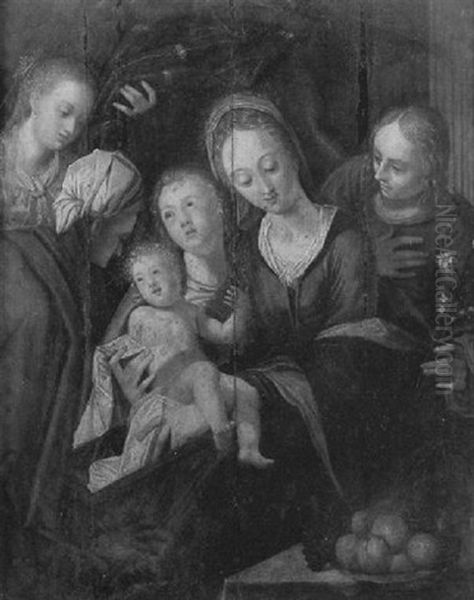 Sainte Famille Avec Sainte Anne Et Un Ange - view 1