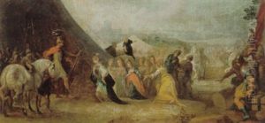 David Und Abigail by Hans Von Aachen