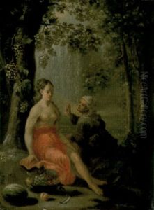 Vertumnus Und Pomona by Hans Von Aachen