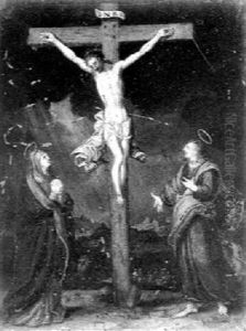 The Crucifixion With Mary And St. John by Hans Von Aachen