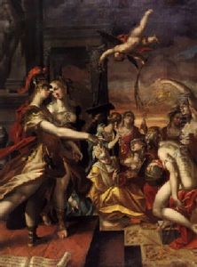 Minerva Stellt Die Malerei Den Freien Kunsten Vor by Hans Von Aachen