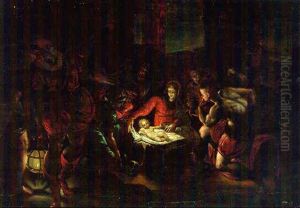 The Adoration Of The Shepherds by Hans Von Aachen