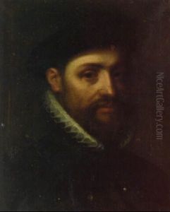 Portrait Of A Nobleman, Bust-length, In A Ruff And A Cap by Hans Von Aachen