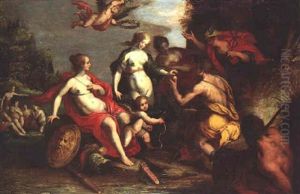 The Judgment Of Paris by Hans Von Aachen