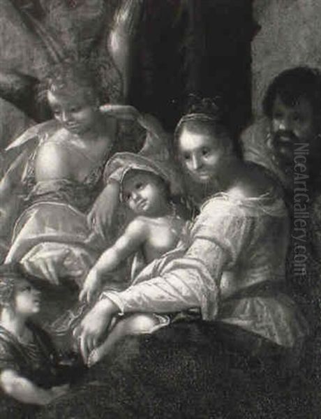 Sainte Famille Avec Un Ange Et Saint Jean-baptiste - view 1