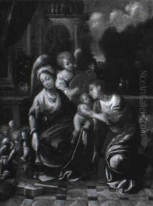 The Madonna And Child Adored By St. Catherine And Angels