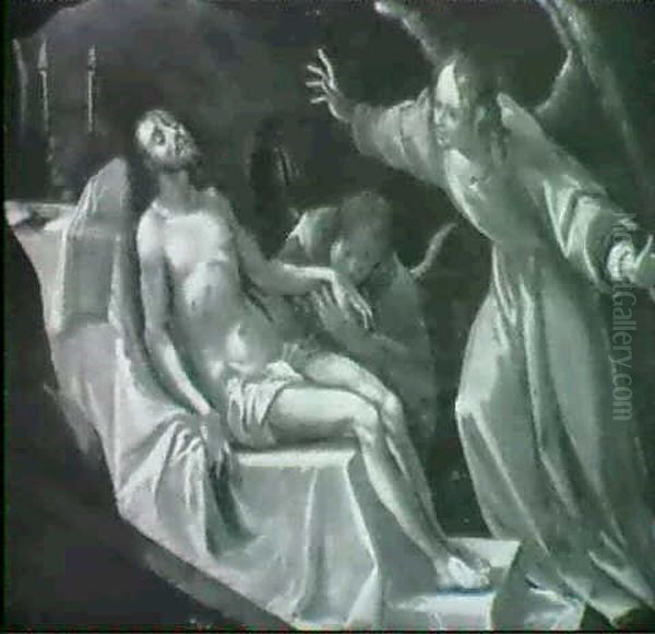 Engel Pieta Der Tote Christus Und Zwei Engel - view 1