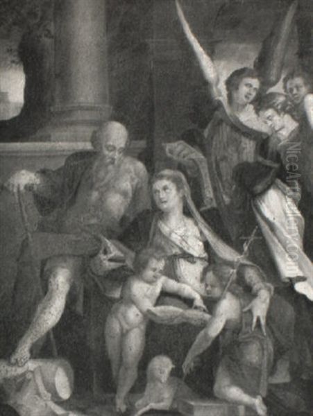 The Holy Family With The Infant St. John The Baptist And Angels - view 1