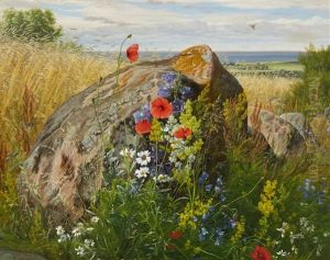 Wildflowers By A Cornfield by Carl Frederik Peder Aagaard