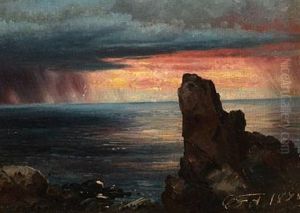 Coastal Scenery At Kullen, Sweden by Carl Frederik Peder Aagaard