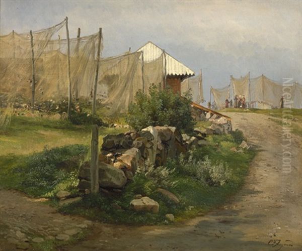 Fischerdorf Mit Aufgespannten Netzen - view 1
