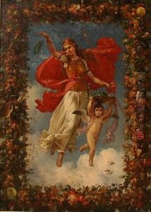 Allegory As A Tribute To The Arts by Carl Frederik Peder Aagaard