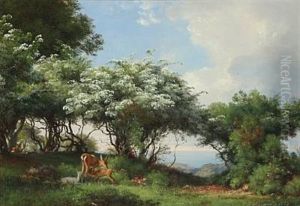 Summer Landscape With Deer by Carl Frederik Peder Aagaard
