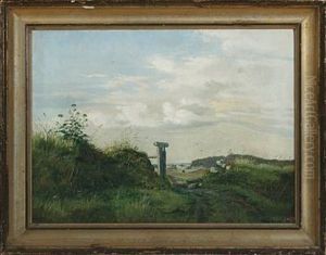 Landscape With A Church In The Background Landscape With A Church In The Background