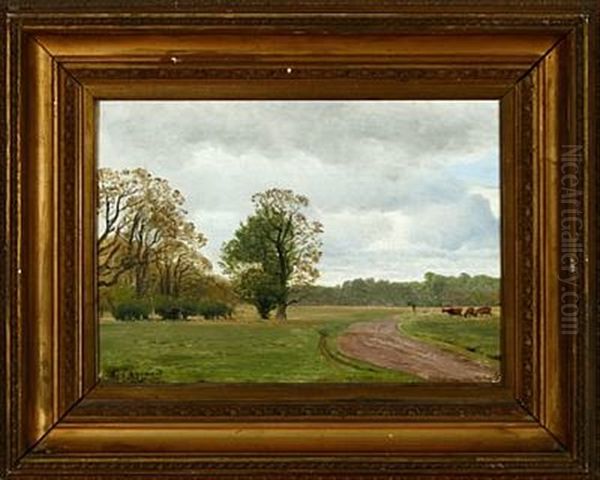 Autumn Landscape With Grazing Cattle - view 1