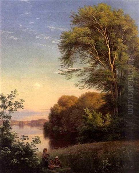 Child Gathering Flowers - view 1