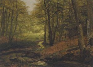 Skovparti Med Alob by Carl Frederik Peder Aagaard