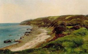 Traeklaedte Skraenter Ved Kysten by Carl Frederik Peder Aagaard