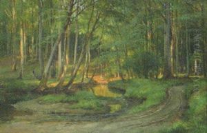 Saliskap I Solig Skogsglanta by Carl Frederik Peder Aagaard