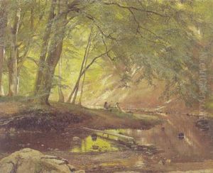 Alob Gennem Skoven, Forarsdag by Carl Frederik Peder Aagaard