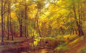 A Forest Stream by Carl Frederik Peder Aagaard