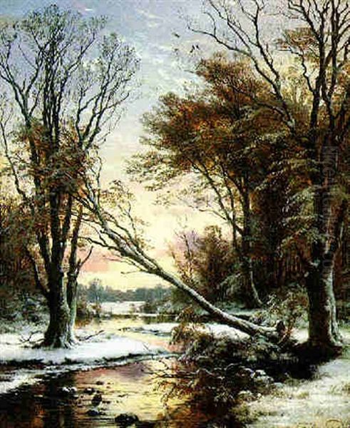 River Flowing Through The Woods - view 1