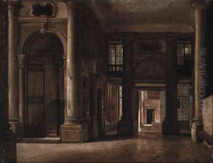 A Marble Hall In A Venetian Palace by Carl Frederik Peder Aagaard