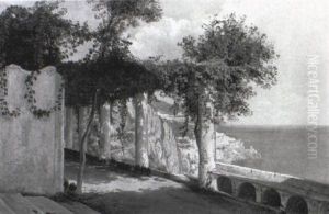 Udsigt Over Havet Fra En Pergola Udsigt Over Havet Fra En Pergola
