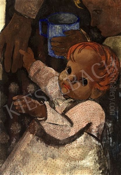 Children With Grandmother (the Blue Mug) - view 1