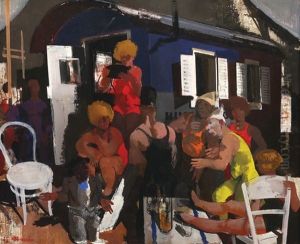 Circus Workers At Rest by Vilmos Aba-Novak