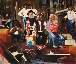 Workers At Rest by Vilmos Aba-Novak