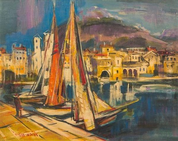 Italian Harbor Scene - view 1