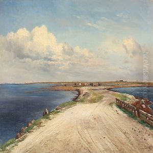 Summer Idyll At Saltholm With Grazing Cows, Denmark