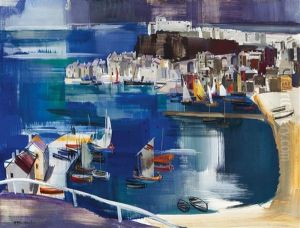 Fishermen"s Town By The Adria (porto Dell"adriatico) by Vilmos Aba-Novak