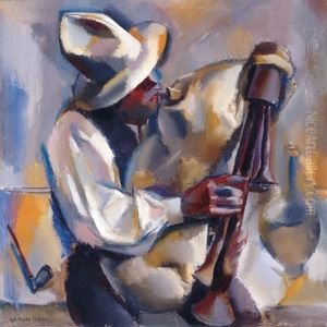 Bagpiper by Vilmos Aba-Novak