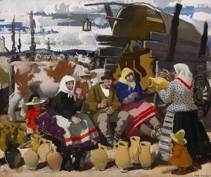 At The Market by Vilmos Aba-Novak
