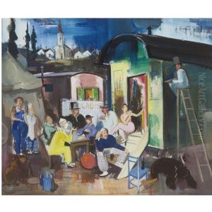 The Traveling Circus by Vilmos Aba-Novak
