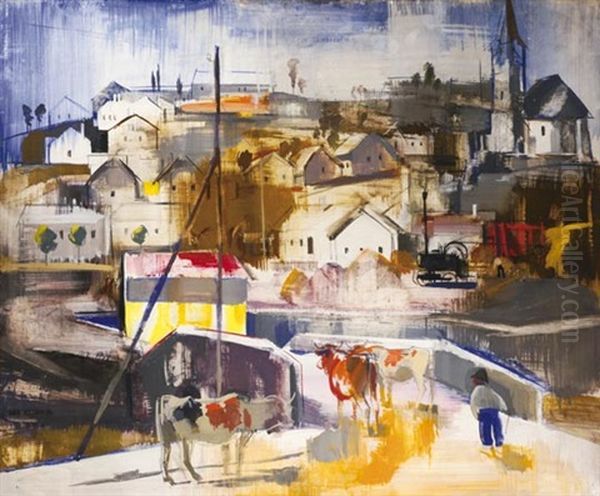 Cityscape With Oxen (soskut) - view 1