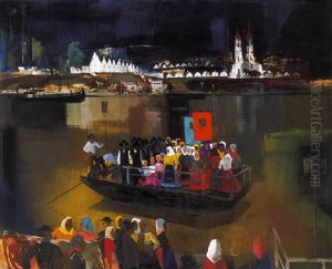 Kompatkeles A Tiszan (ferry Crossing Over The River Tisza) Kompatkeles A Tiszan (ferry Crossing Over The River Tisza)