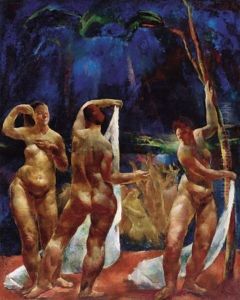 Bathers - Female Nudes by Vilmos Aba-Novak