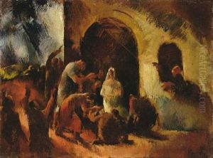Pasztorok Imadasa (the Shepherds Adoration) by Vilmos Aba-Novak