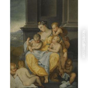 An Allegory Of Charity by Nicolo dell' Abbate