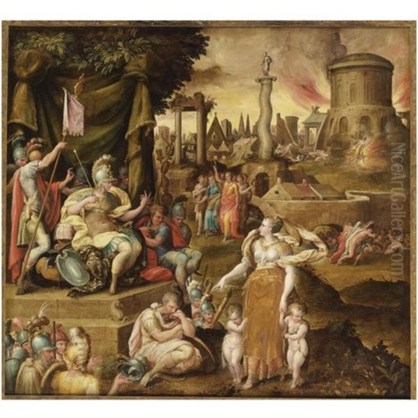 The Taking Of Carthage: Hasdrubal's Wife Denouncing Her Husband Before Scipio - view 1