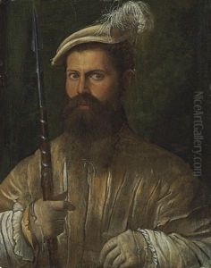 Portrait Of A Halberdier by Nicolo dell' Abbate
