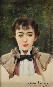Portrait De Mademoiselle Luppe (+ Portrait De Monsieur Luppe Fils; Pair) by Louise Abbema