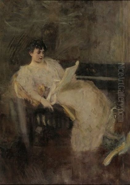 Portrait Einer Lesenden Dame - view 1