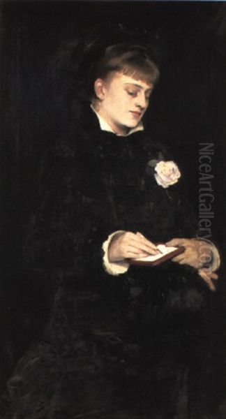 A Lady Writing In Her Dairy - view 1