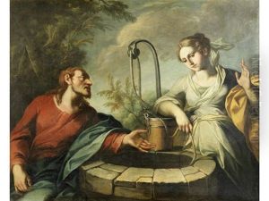 Christ And The Woman Of Samaria by Filippo Abbiati