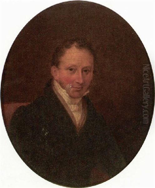 Portrait Of The Artist Wearing A Black Coat - view 1